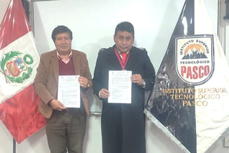 IDEX Pasco suscribe convenio de apoyo interinstitucional con Junta vecinal Nueva Esperanza